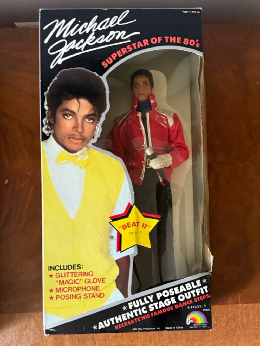 Michael Jackson Superstar of the 80's Poseable Doll - Red Jacket